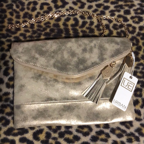 Gold Urban Expressions Clutch - Picture 1 of 3
